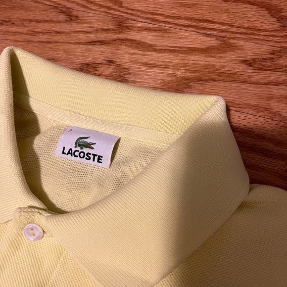 Yellow Lacoste polo size - 7 - Picture 3 of 3